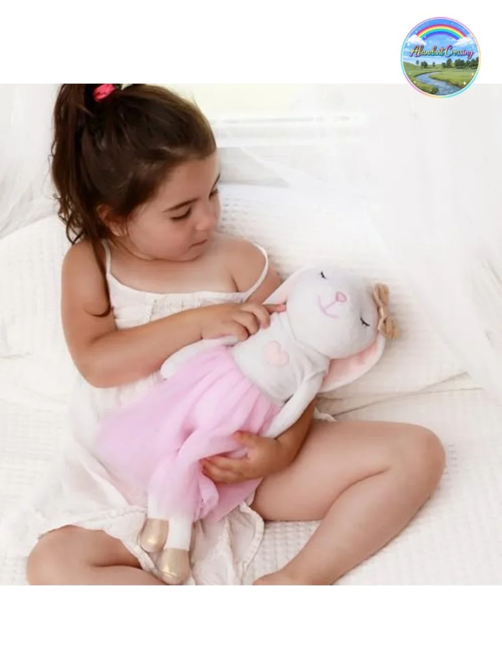 7 Pc Bun Bun Bunny Plush Doll Set Dress Up Toy Girls Gift Carry Bag 19